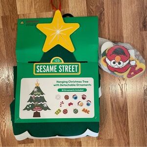 NEW Sesame Street Felt Christmas Tree & Ornaments  Toddlers Children Kids